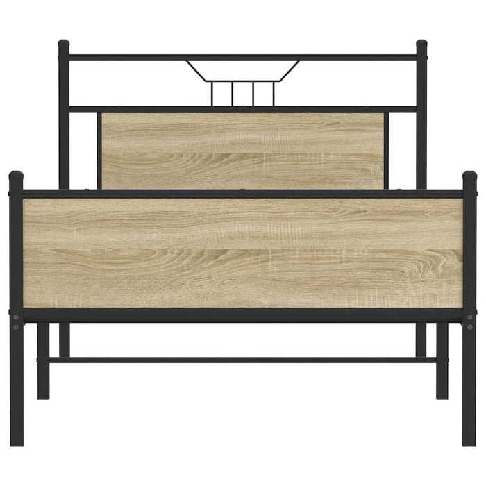 Cadru pat fără saltea, stejar sonoma 100x190 cm lemn prelucrat - WALTI WALTI