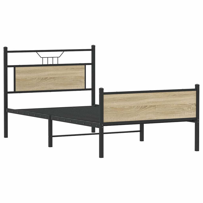Cadru de pat fără saltea Stejar Sonoma 107x203cm Lemn prelucrat - WALTI WALTI