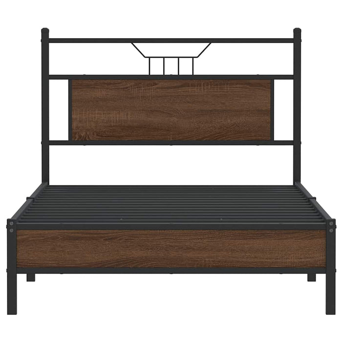 Cadru de pat fără saltea Stejar maro 107x203 cm Lemn prelucrat - WALTI WALTI