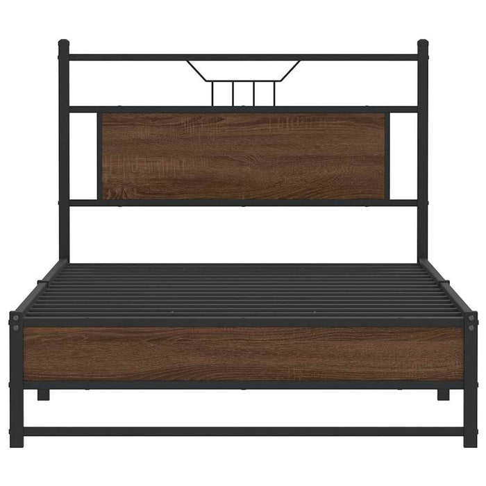 Cadru de pat fără saltea Stejar maro 107x203 cm Lemn prelucrat - WALTI WALTI