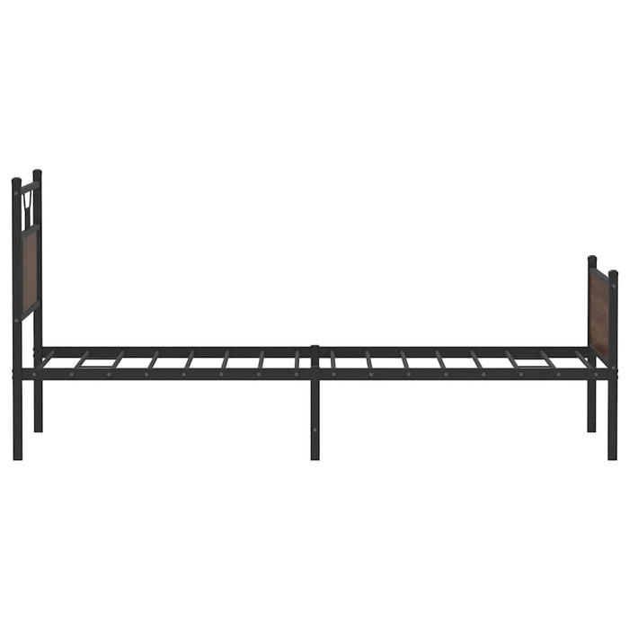 Cadru pat fără saltea, stejar maro 75x190 cm lemn prelucrat - WALTI WALTI