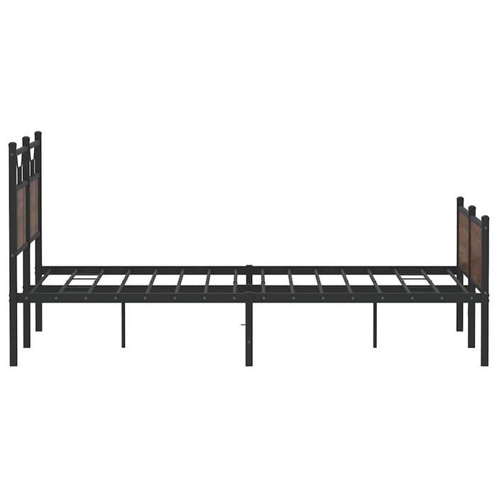 Cadru pat fără saltea stejar maro 150x200 cm lemn prelucrat WALTI