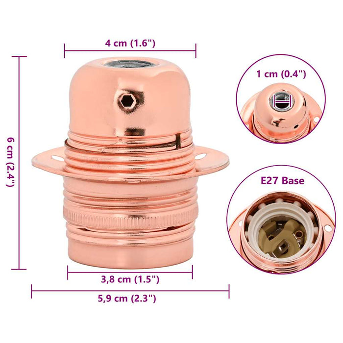 Suporturi de lampă 2 buc Rose Gold E27 - WALTI WALTI