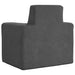 Canapea pentru copii, antracit, pluș moale - WALTI WALTI