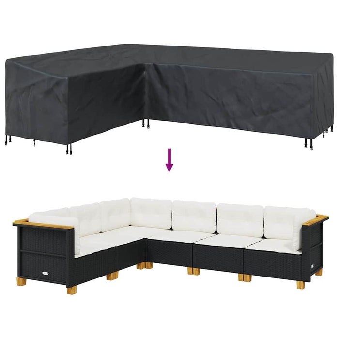 Husă pentru mobilă 286 x 222 x 80 cm Formă L Rezistent la apă - WALTI WALTI