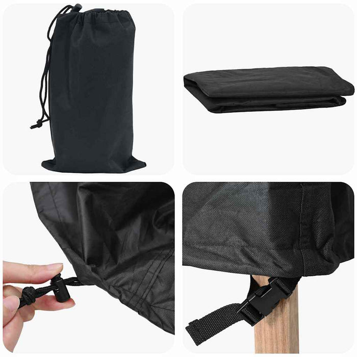 Husă pentru mobilă Negru 135 x 135 x 90 cm Textil Oxford 600D WALTI