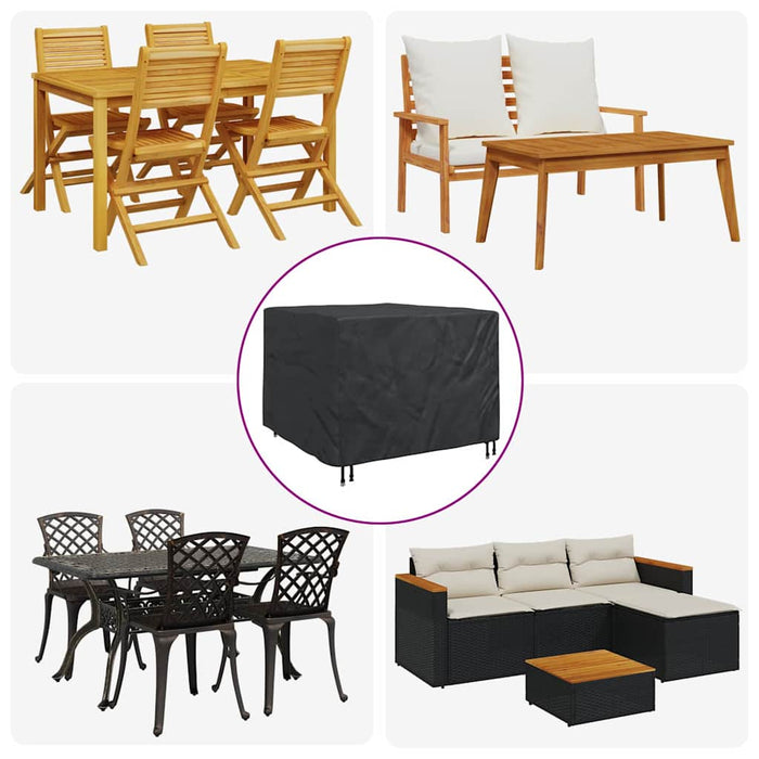 Husă pentru mobilă Negru 135 x 135 x 90 cm Textil Oxford 600D WALTI