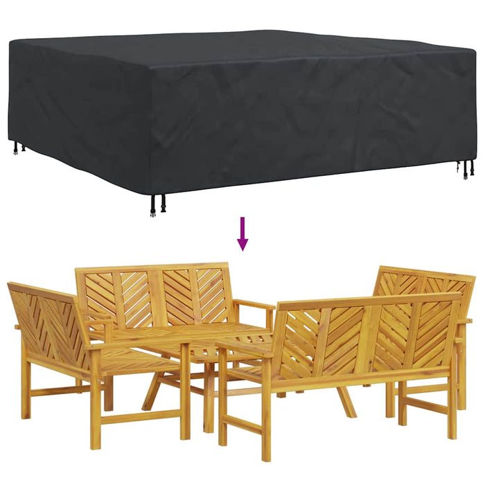 Husă pentru mobilier de exterior Negru 220 x 220 x 70 cm 600D - WALTI WALTI