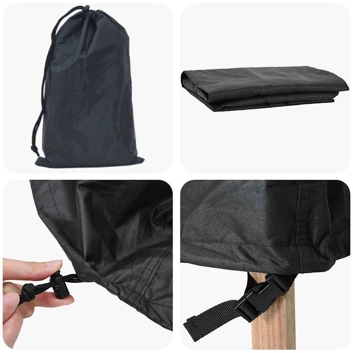 Husă pentru mobilier de exterior Negru 240 x 140 x 90 cm 210D - WALTI WALTI