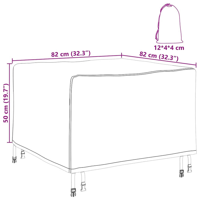 Husă pentru mobilier de exterior 82 x 82 x 50 cm material 420D - WALTI WALTI