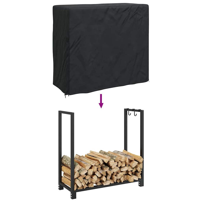 Husă pentru suport de lemne Negru 61 x 122 x 106 cm țesătură - WALTI WALTI