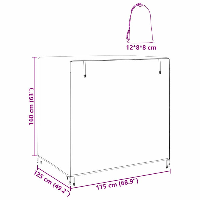 Husă pentru leagăn de exterior 175 x 125 x 160 cm material 210D - WALTI WALTI