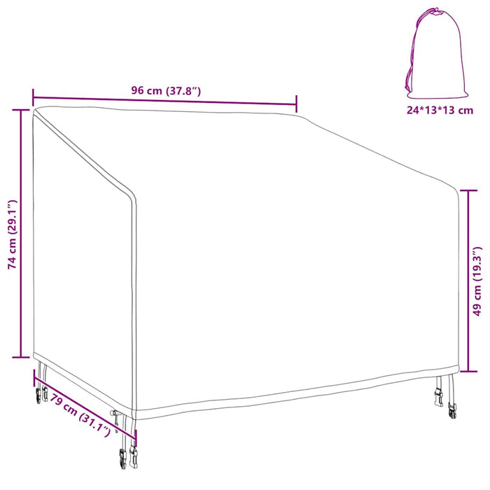 Husă pentru mobilier de exterior 96 x 79 x 74 cm - WALTI WALTI