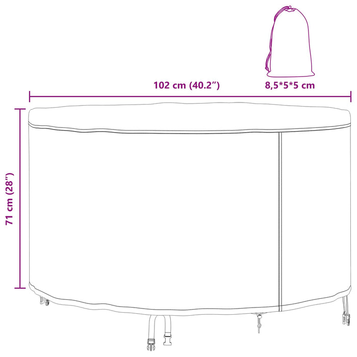 Husă pentru mobilier de exterior 102 x 102 x 71 cm - WALTI WALTI