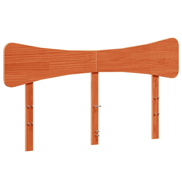 Cadru pat fără saltea, maro ceruit, 140x190 cm, lemn masiv pin - WALTI WALTI