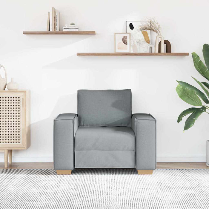 Canapea fotoliu gri deschis, 100x78x84 cm, material textil - WALTI WALTI