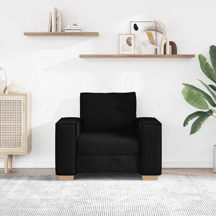 Canapea fotoliu negru 100x78x84 cm material textil - WALTI WALTI
