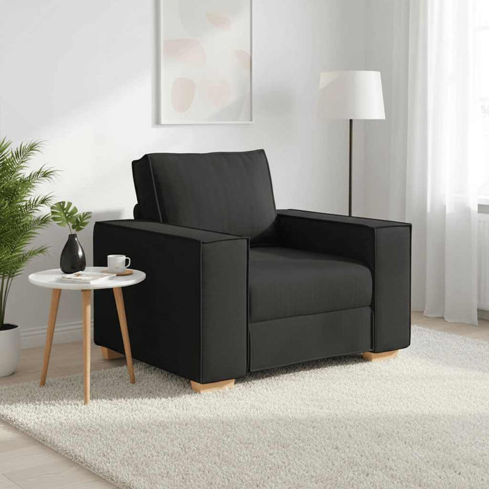 Canapea fotoliu negru 100x78x84 cm material textil - WALTI WALTI