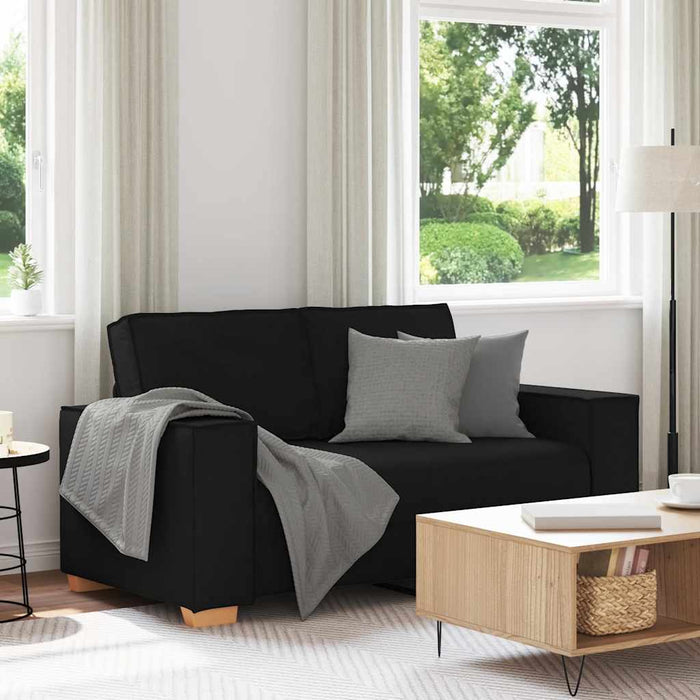 Canapea cu 2 locuri, neagră, 160x78x84 cm, material textil - WALTI WALTI
