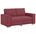 Canapea cu 2 locuri, roșu vin, 160x78x84 cm, material textil - WALTI WALTI