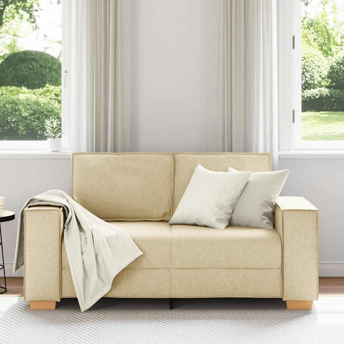 Canapea cu 2 locuri, crem, 160x78x84 cm, material textil - WALTI WALTI