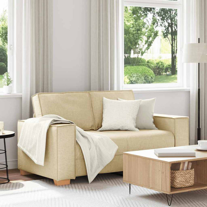 Canapea cu 2 locuri, crem, 160x78x84 cm, material textil - WALTI WALTI