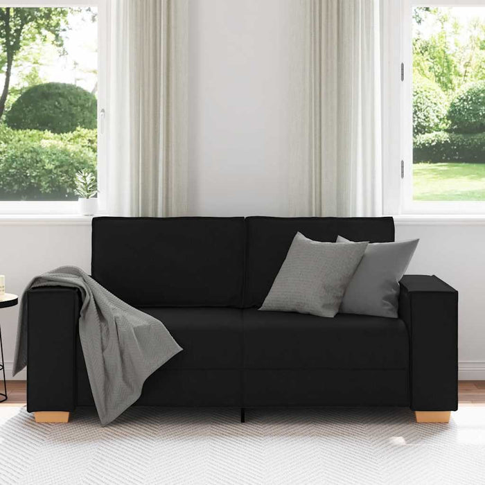 Canapea cu 2 locuri, neagră, 180x78x84 cm, material textil - WALTI WALTI