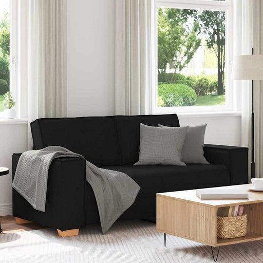 Canapea cu 2 locuri, neagră, 180x78x84 cm, material textil - WALTI WALTI