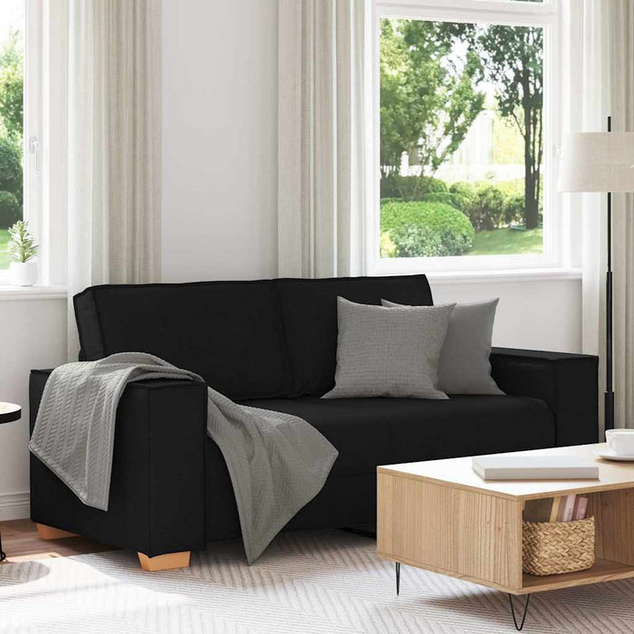 Canapea cu 2 locuri, neagră, 180x78x84 cm, material textil - WALTI WALTI