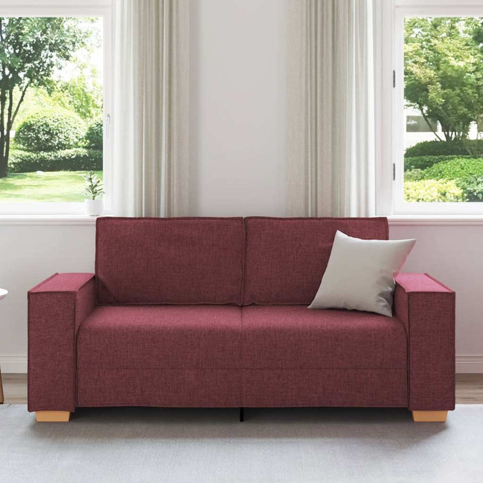 Canapea cu 2 locuri, roșu vin, 180x78x84 cm, material textil WALTI