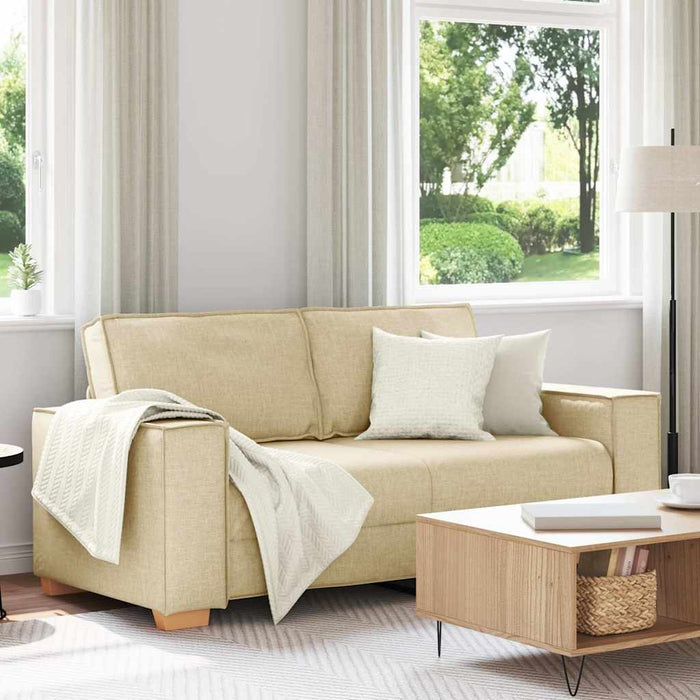 Canapea cu 2 locuri, crem, 180x78x84 cm, material textil - WALTI WALTI