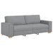 Canapea cu 3 locuri, gri deschis, 220x78x84 cm, material textil - WALTI WALTI