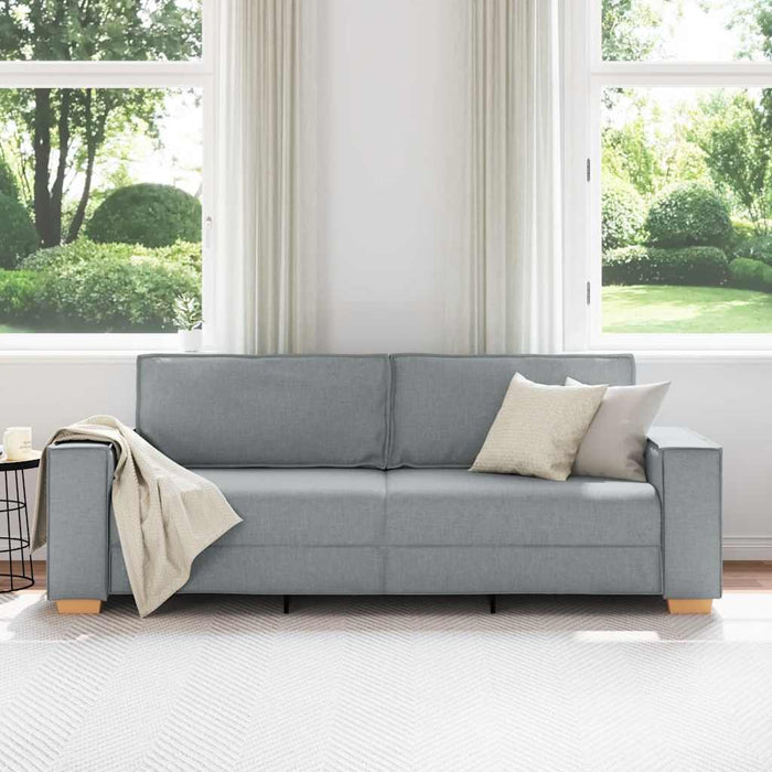 Canapea cu 3 locuri, gri deschis, 220x78x84 cm, material textil - WALTI WALTI