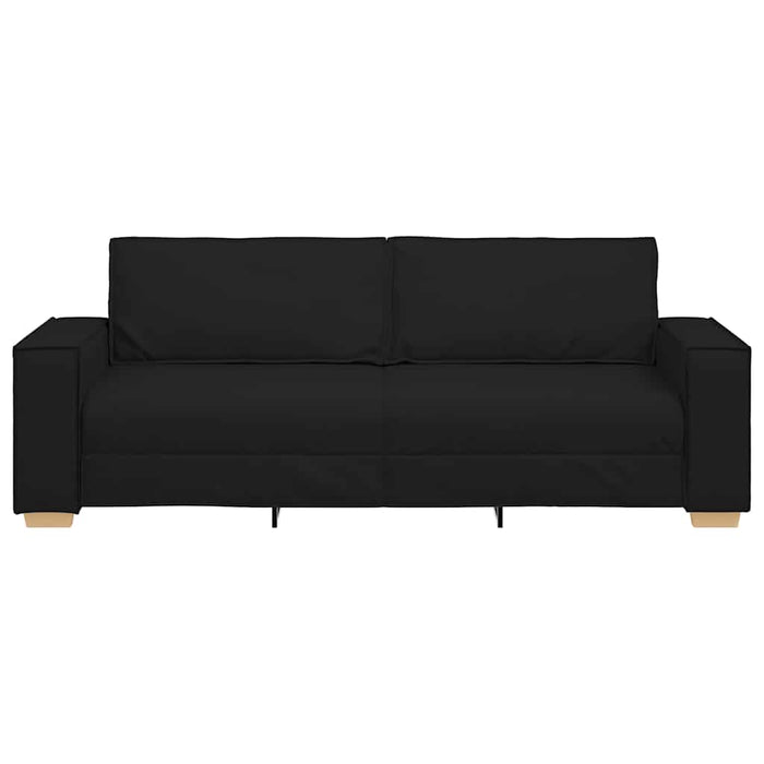 Canapea cu 3 locuri, neagră, 220x78x84 cm, material textil - WALTI WALTI