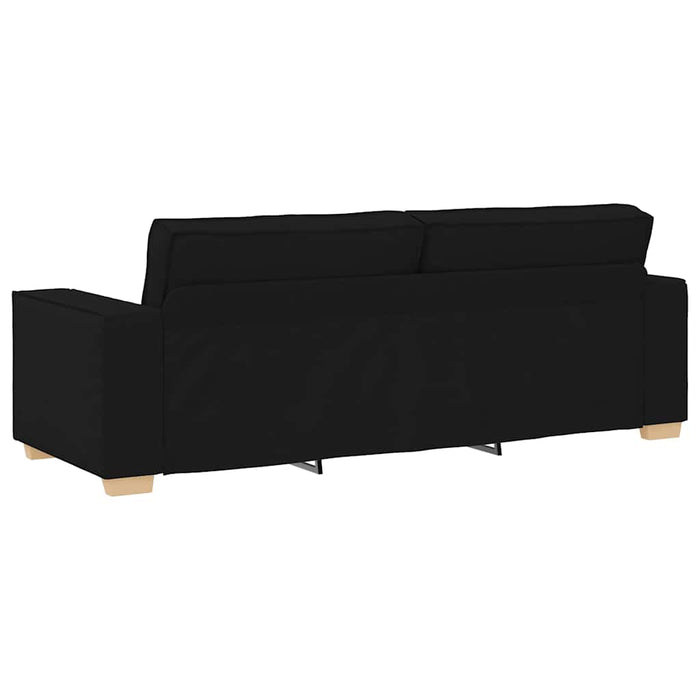 Canapea cu 3 locuri, neagră, 220x78x84 cm, material textil - WALTI WALTI