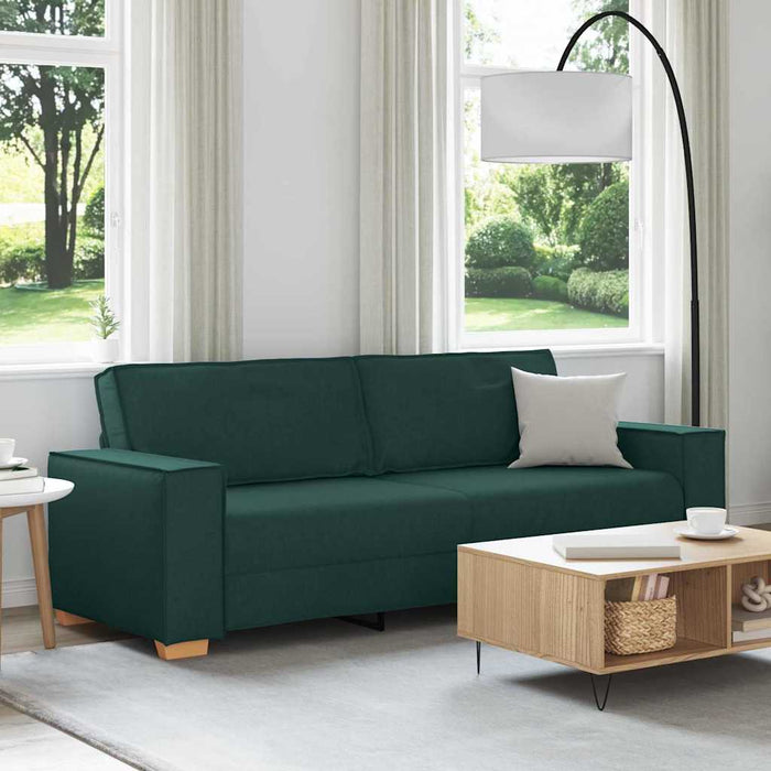 Sofa cu 3 locuri Verde închis 220 cm țesătură WALTI