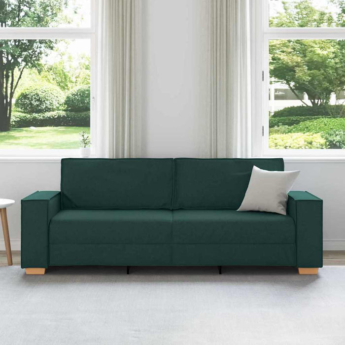 Sofa cu 3 locuri Verde închis 220 cm țesătură WALTI