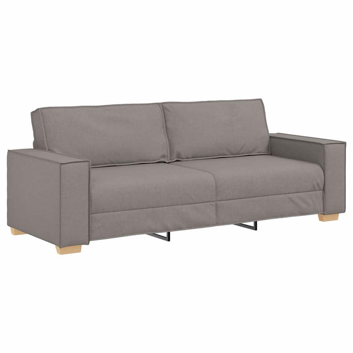 Sofa cu 3 locuri Gri taupe 220 cm țesătură WALTI