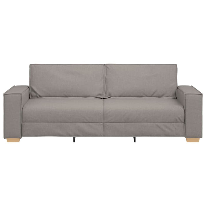 Sofa cu 3 locuri Gri taupe 220 cm țesătură WALTI