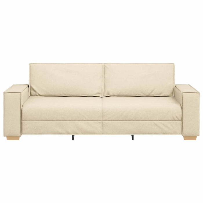 Sofa cu 3 locuri Crem 220 cm țesătură WALTI