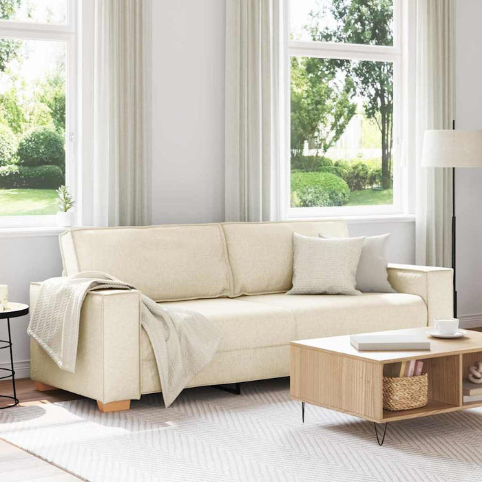 Canapea Bej 220 x 80 x 84 cm Material textil din in - WALTI WALTI