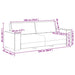 Canapea Bej 220 x 80 x 84 cm Material textil din in - WALTI WALTI