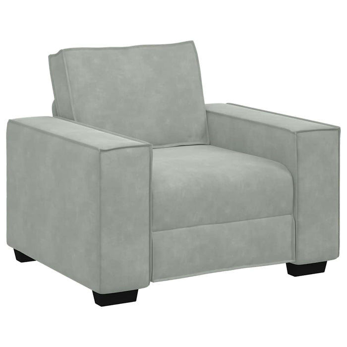 Canapea scaun gri deschis 100x78x84 cm catifea WALTI
