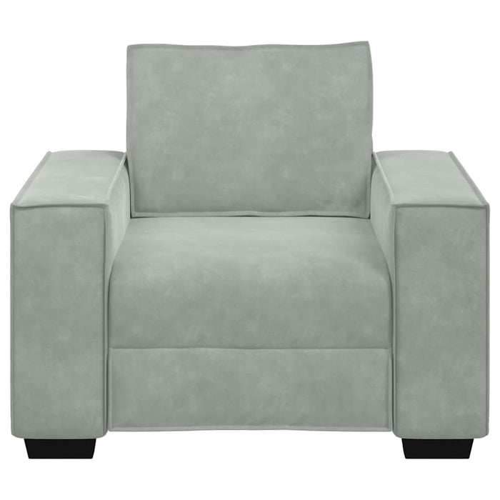 Canapea scaun gri deschis 100x78x84 cm catifea WALTI