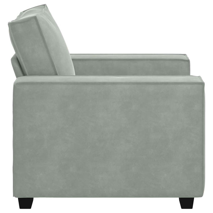 Canapea scaun gri deschis 100x78x84 cm catifea WALTI