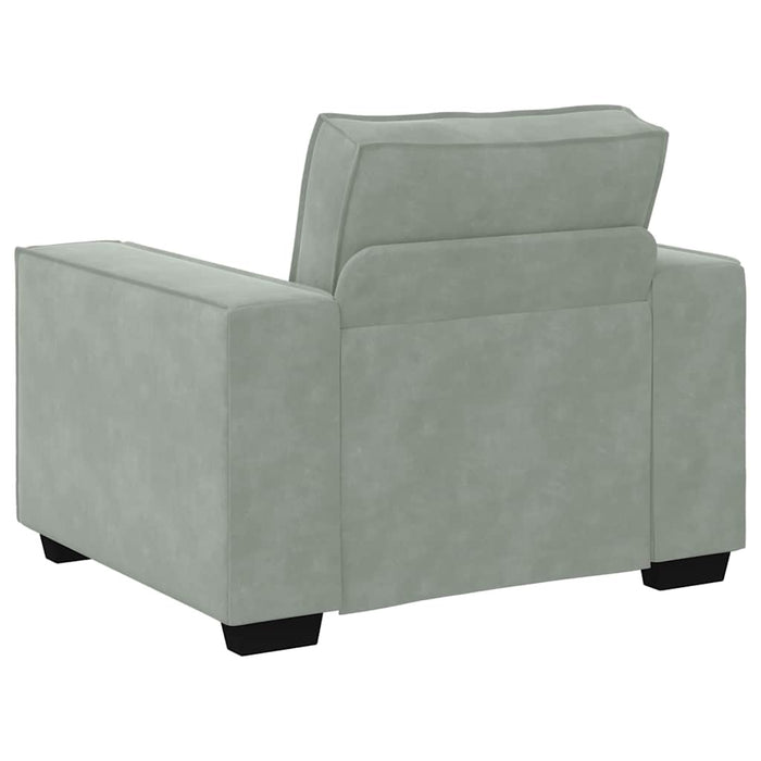Canapea scaun gri deschis 100x78x84 cm catifea WALTI