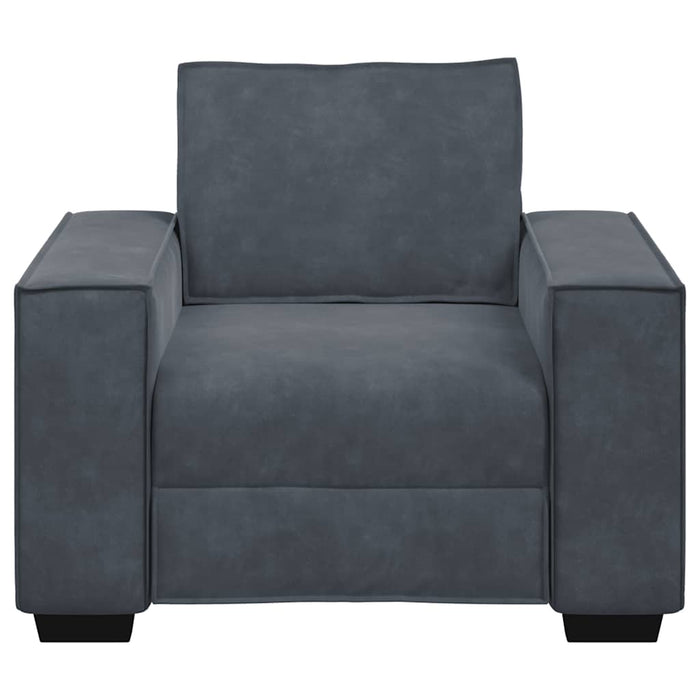 Canapea scaun gri închis 100x78x84 cm catifea WALTI