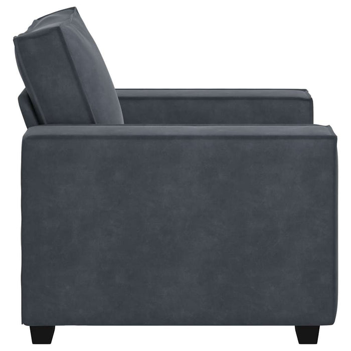 Canapea scaun gri închis 100x78x84 cm catifea WALTI