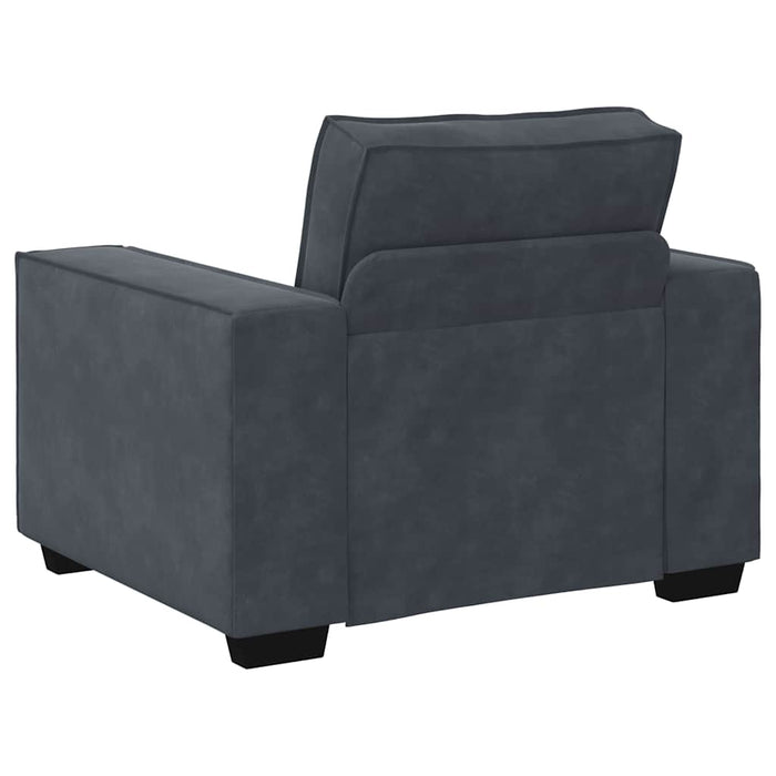 Canapea scaun gri închis 100x78x84 cm catifea WALTI