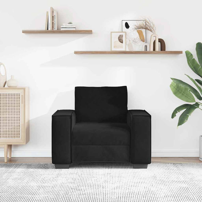 Canapea scaun negru 100x78x84 cm catifea WALTI